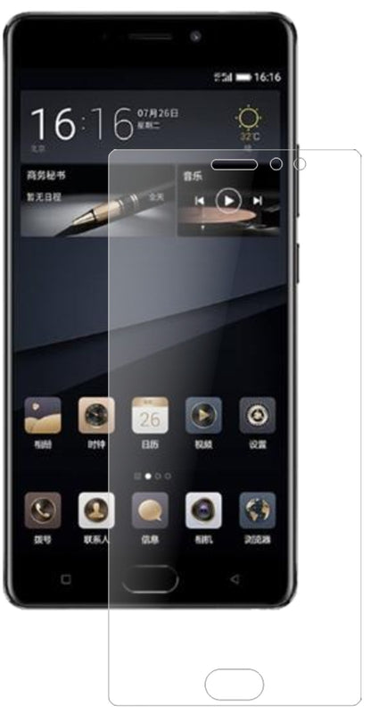 GioneeM6S Plus mit aufgebrachter dipos Panzerfolie, die lästige Fingerabdrücke minimiert