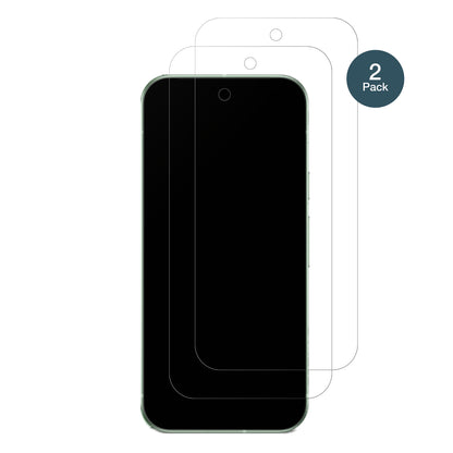 GooglePixel 9 mit aufgebrachter dipos Panzerfolie, die lästige Fingerabdrücke minimiert