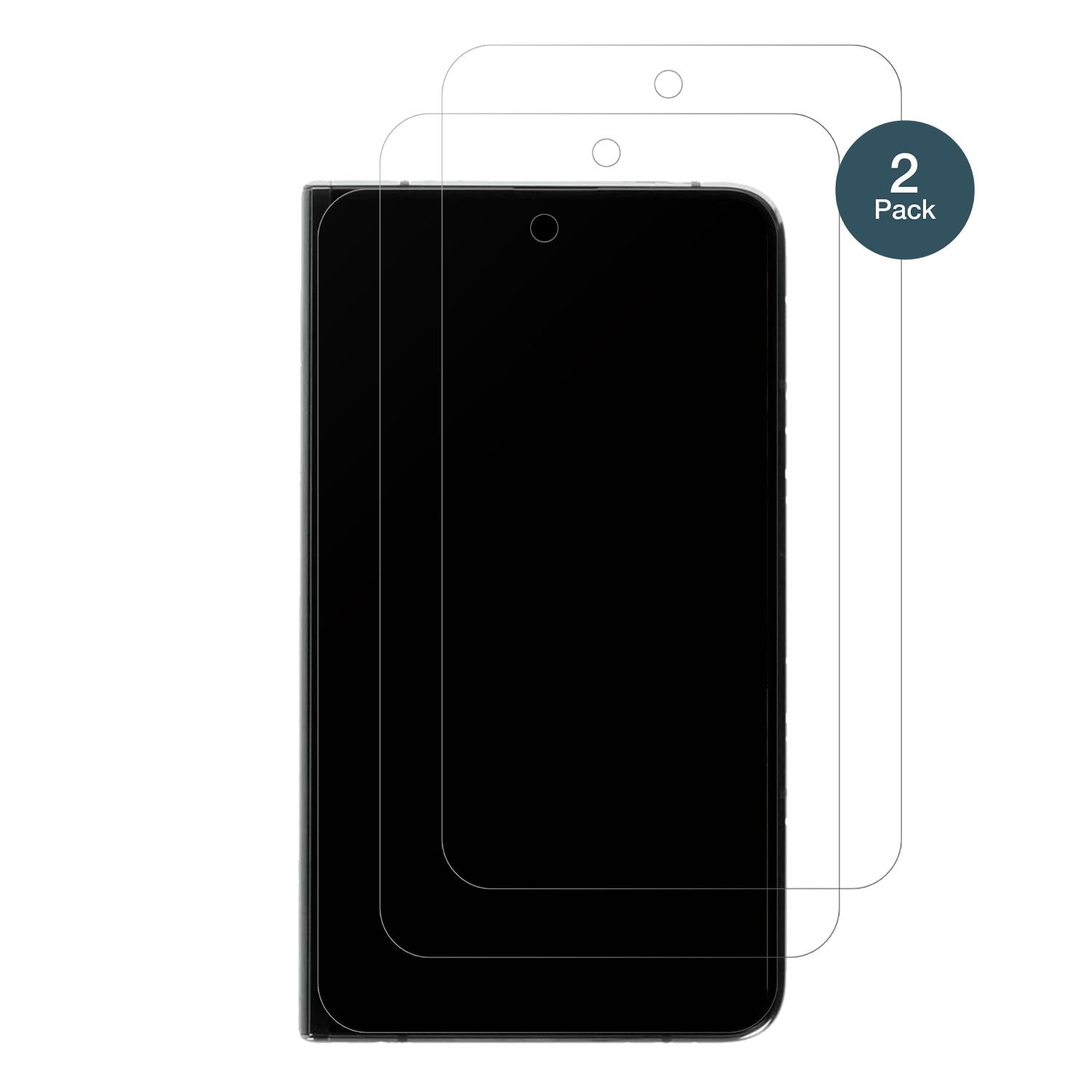 GooglePixel Fold (Außenseite) mit aufgebrachter dipos Panzerfolie, die lästige Fingerabdrücke minimiert