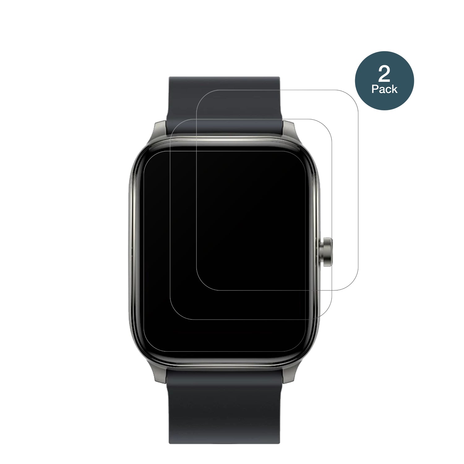 HaylouGST Smartwatch mit aufgebrachter dipos Panzerfolie, die lästige Fingerabdrücke minimiert