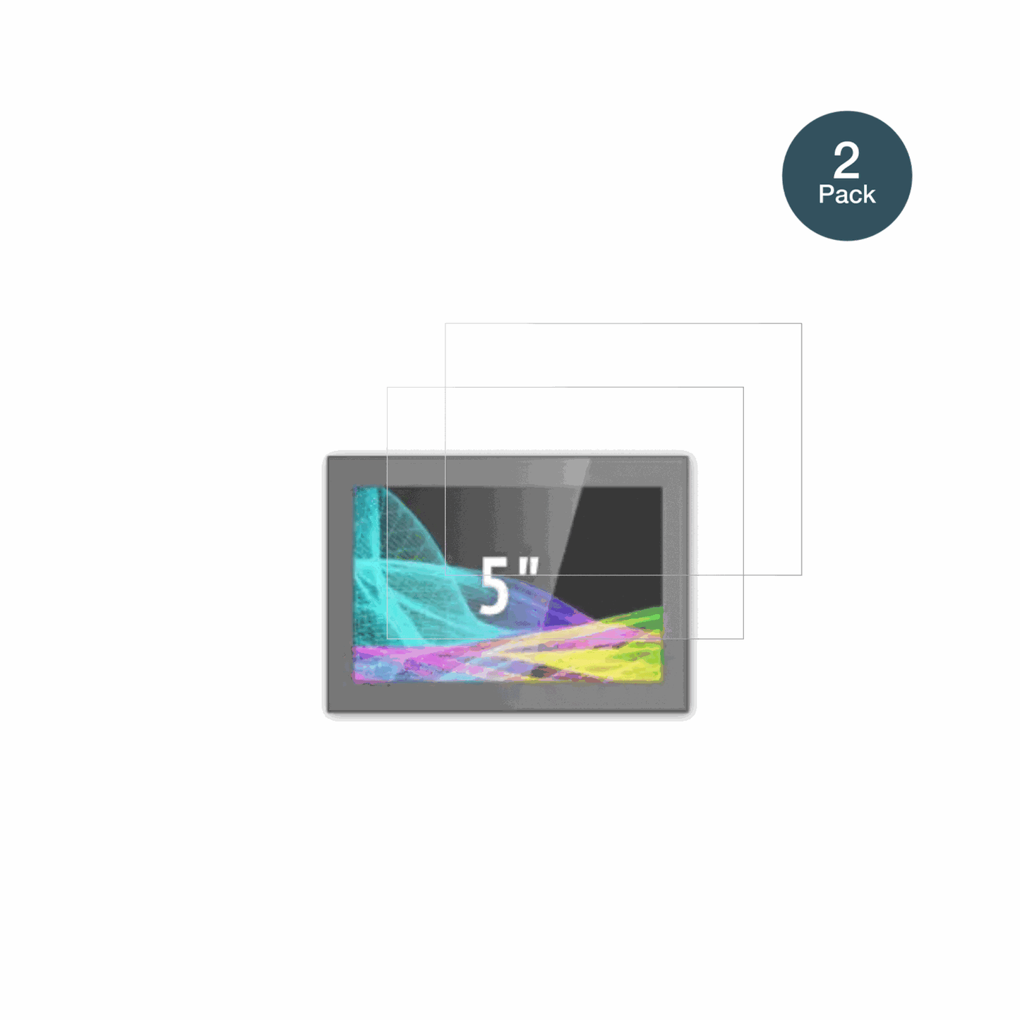 HMI UltratronikGlass Touch Front 5 Zoll mit aufgebrachter dipos Panzerfolie, die lästige Fingerabdrücke minimiert