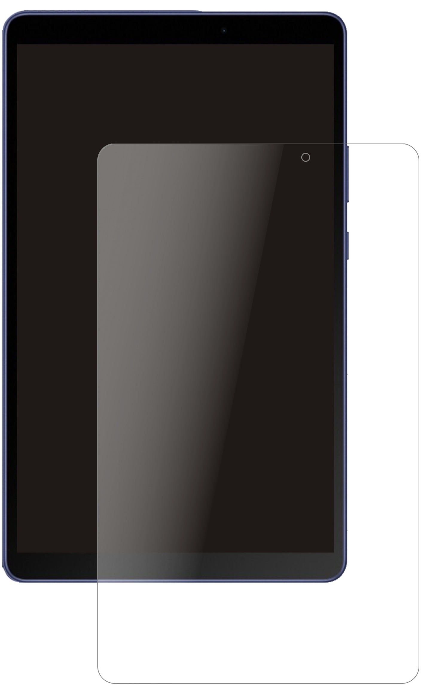 HonorTablet X7 8 Zoll mit aufgebrachter dipos Panzerfolie, die lästige Fingerabdrücke minimiert