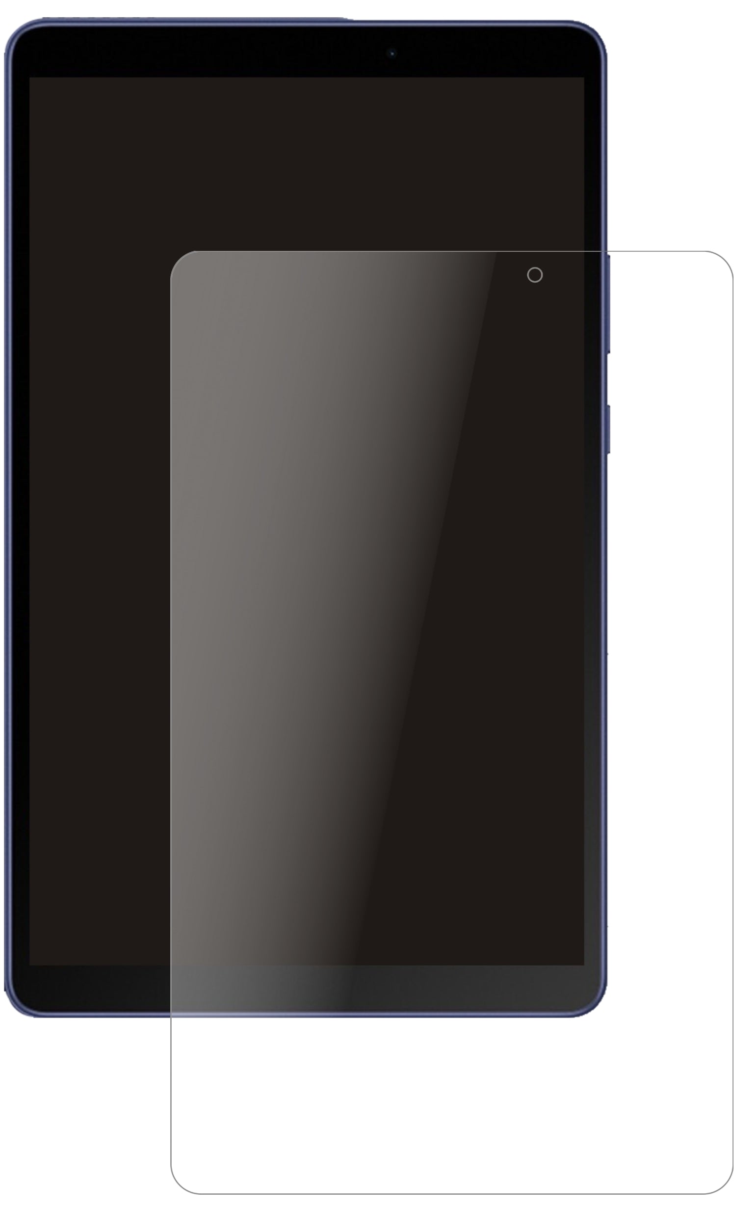 HonorTablet X7 8 Zoll mit aufgebrachter dipos Panzerfolie, die lästige Fingerabdrücke minimiert