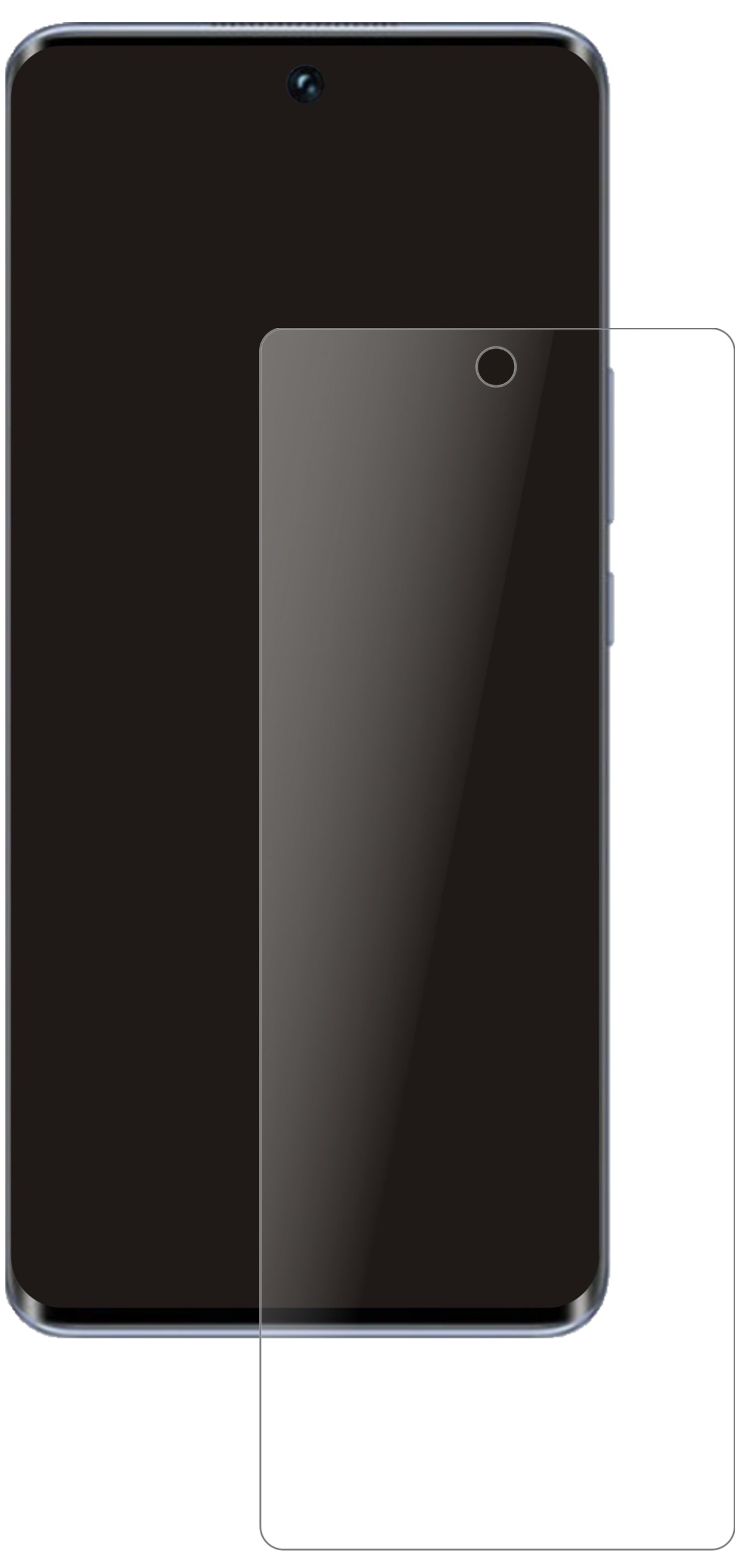 HonorV40 Lite mit aufgebrachter dipos Panzerfolie, die lästige Fingerabdrücke minimiert