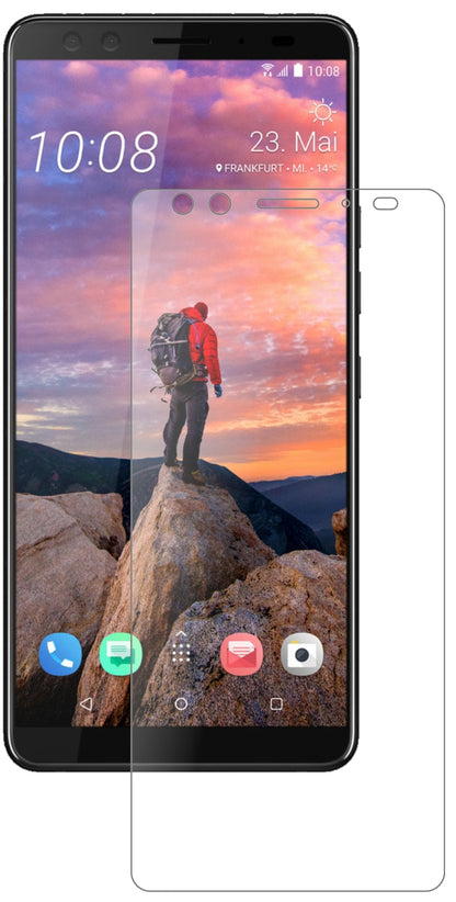 HTCU12 Plus mit aufgebrachter dipos Panzerfolie, die lästige Fingerabdrücke minimiert