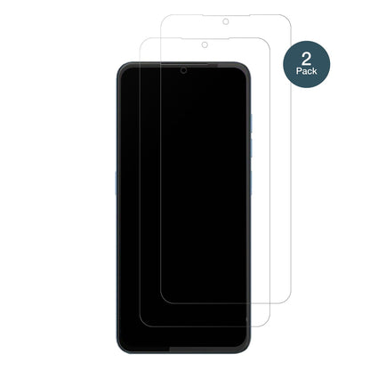 HTCWildfire E4 Plus mit aufgebrachter dipos Panzerfolie, die lästige Fingerabdrücke minimiert