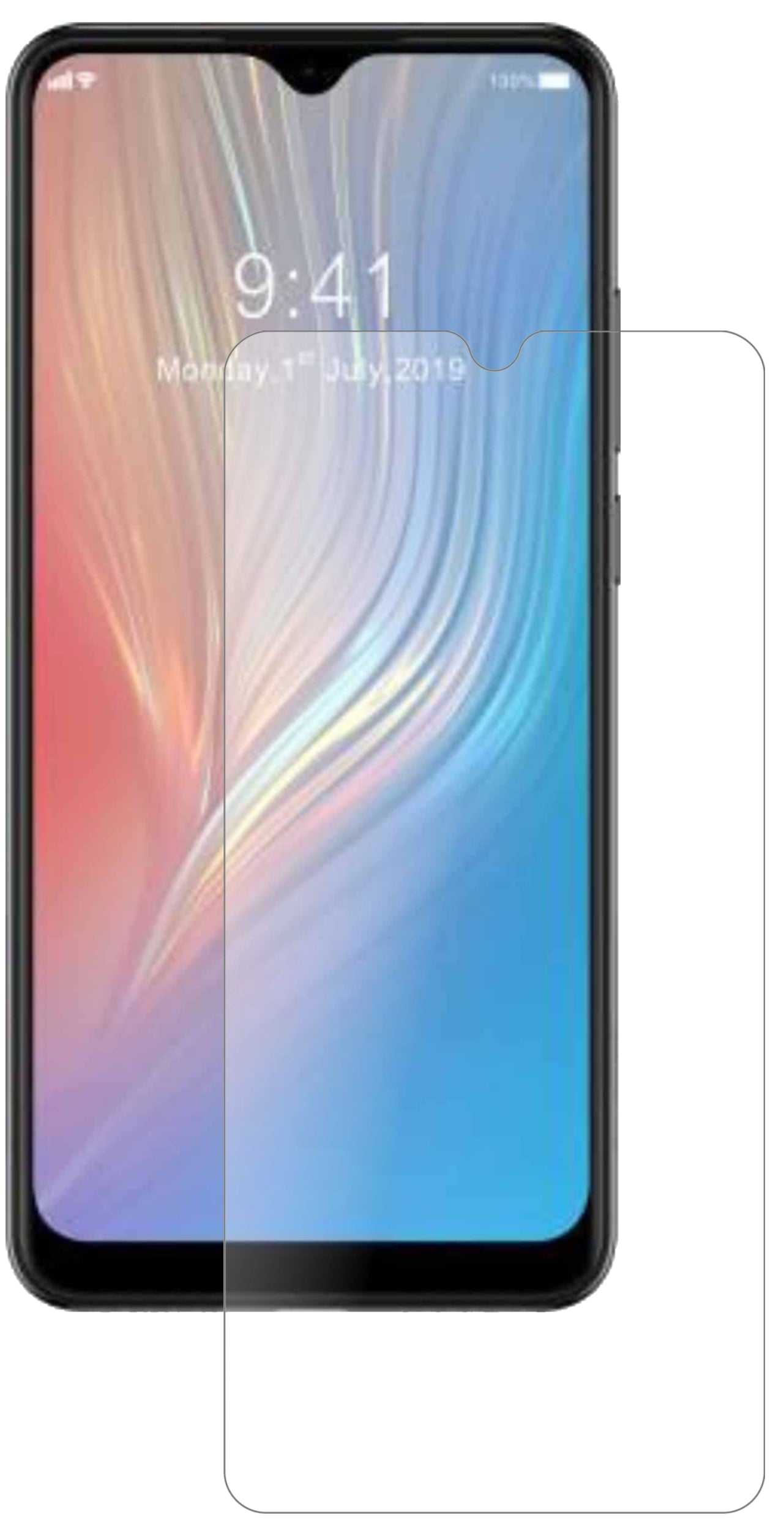 HTCWildfire X mit aufgebrachter dipos Panzerfolie, die lästige Fingerabdrücke minimiert