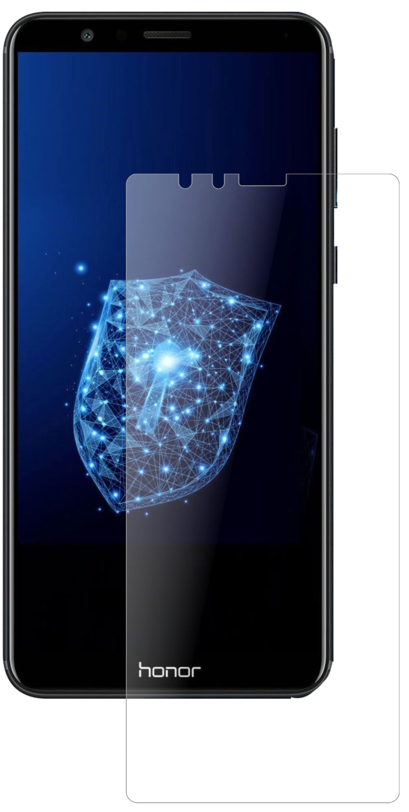 HuaweiHonor 7X mit aufgebrachter dipos Panzerfolie, die lästige Fingerabdrücke minimiert