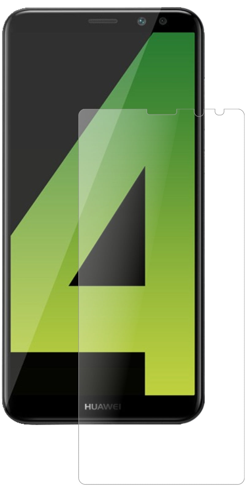HuaweiMate 10 Lite mit aufgebrachter dipos Panzerfolie, die lästige Fingerabdrücke minimiert