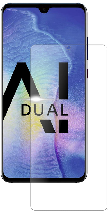 HuaweiMate 20 mit aufgebrachter dipos Panzerfolie, die lästige Fingerabdrücke minimiert