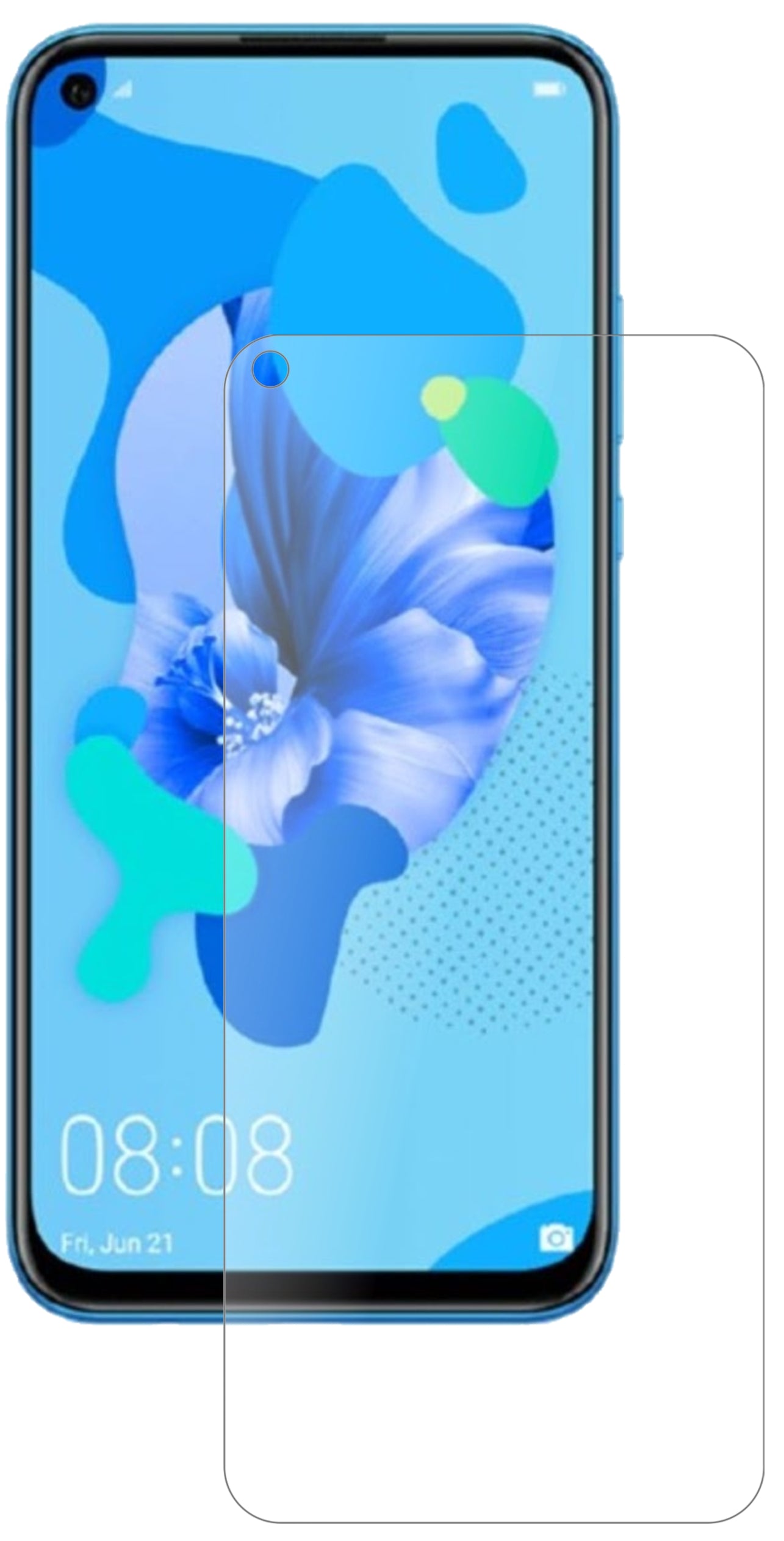 Huaweinova 5 mit aufgebrachter dipos Panzerfolie, die lästige Fingerabdrücke minimiert
