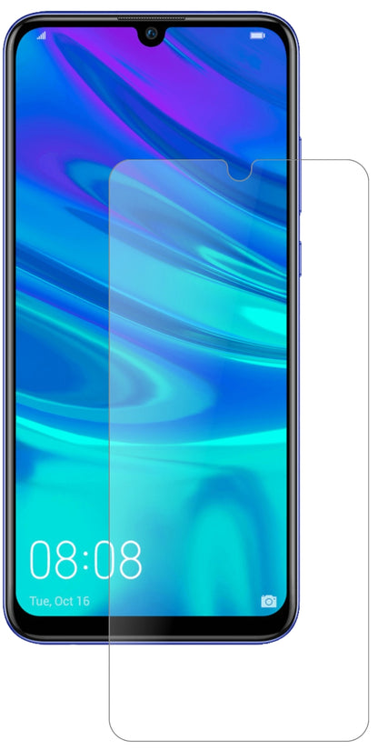 HuaweiP Smart Plus (2019) mit aufgebrachter dipos Panzerfolie, die lästige Fingerabdrücke minimiert