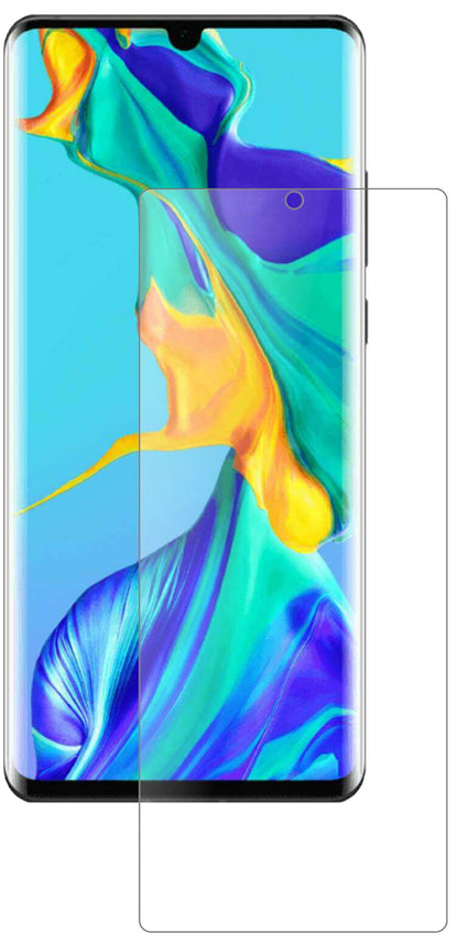 HuaweiP30 Pro (2020) mit aufgebrachter dipos Panzerfolie, die lästige Fingerabdrücke minimiert