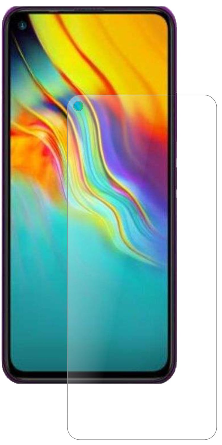 InfinixHot 9 mit aufgebrachter dipos Panzerfolie, die lästige Fingerabdrücke minimiert