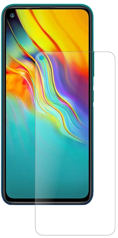 InfinixNote 7 Lite mit aufgebrachter dipos Panzerfolie, die lästige Fingerabdrücke minimiert