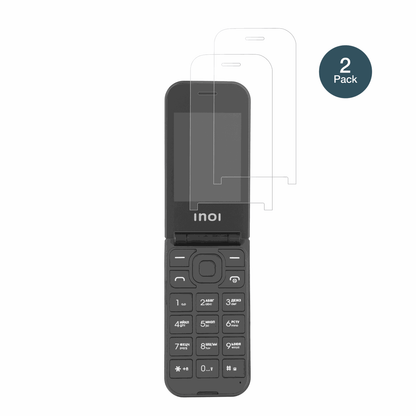 INOI284 Flip 4G mit aufgebrachter dipos Panzerfolie, die lästige Fingerabdrücke minimiert