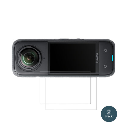 Insta 360X4 mit aufgebrachter dipos Panzerfolie, die lästige Fingerabdrücke minimiert