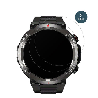 IOWODOW50 1.39 Zoll Smartwatch mit aufgebrachter dipos Panzerfolie, die lästige Fingerabdrücke minimiert