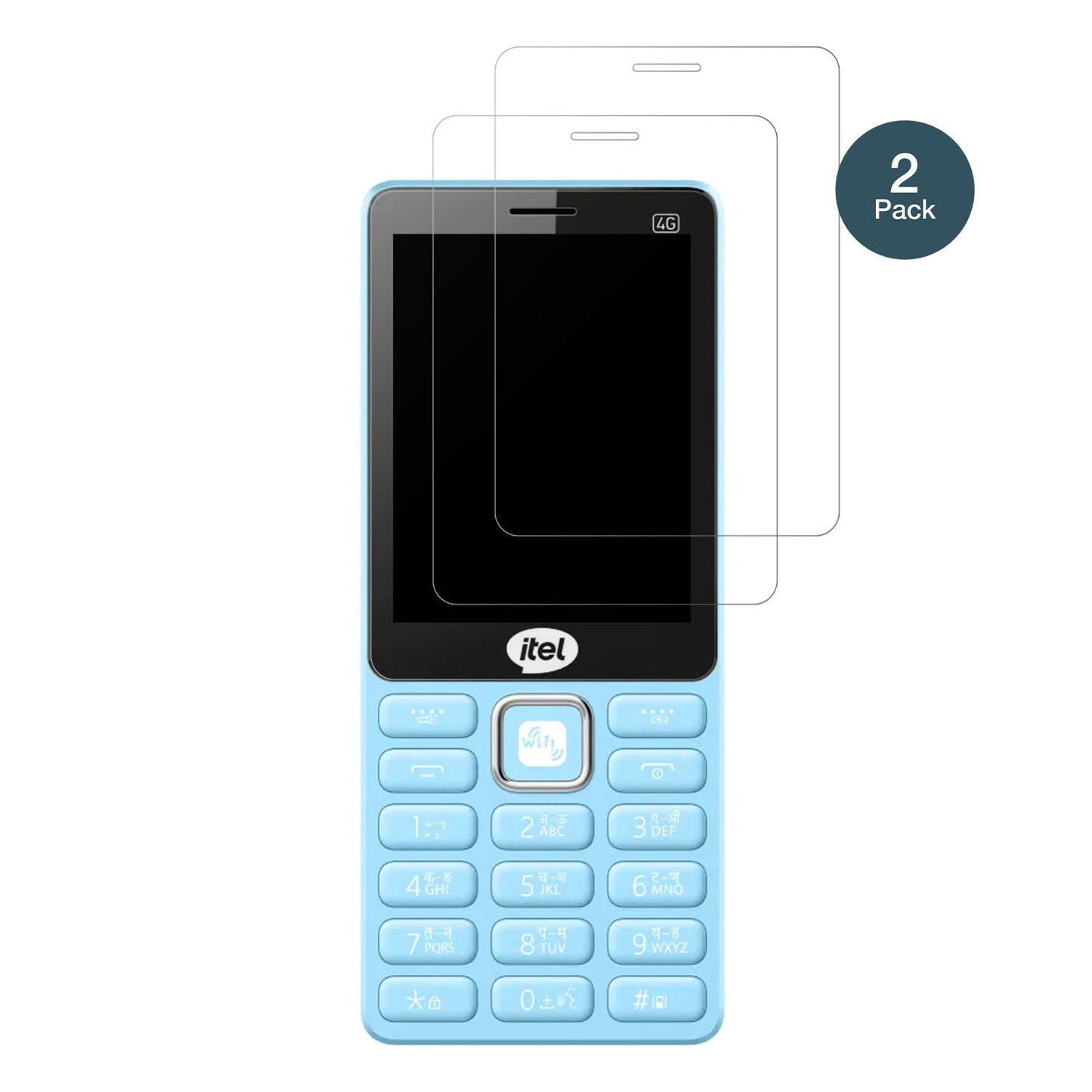 ItelSuper Guru 4G Max mit aufgebrachter dipos Panzerfolie, die lästige Fingerabdrücke minimiert