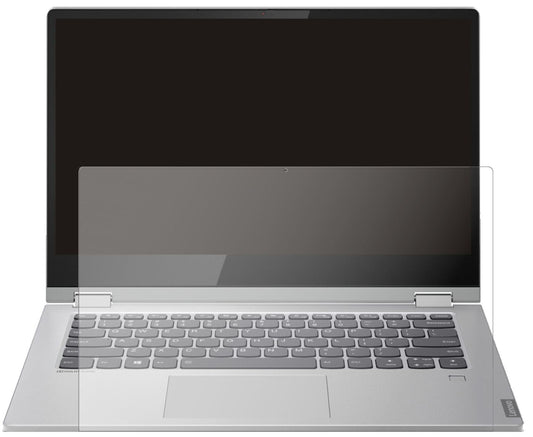 LenovoIdeapad C340 14 Zoll mit aufgebrachter dipos Panzerfolie, die lästige Fingerabdrücke minimiert