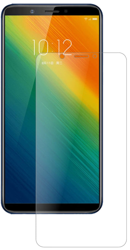LenovoK5 Note 2018 mit aufgebrachter dipos Panzerfolie, die lästige Fingerabdrücke minimiert