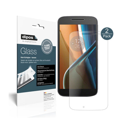 LenovoMotorola Moto G4 mit aufgebrachter dipos Panzerfolie, die lästige Fingerabdrücke minimiert