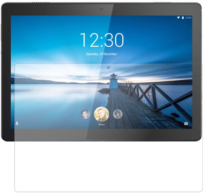LenovoTab M10 HD mit aufgebrachter dipos Panzerfolie, die lästige Fingerabdrücke minimiert