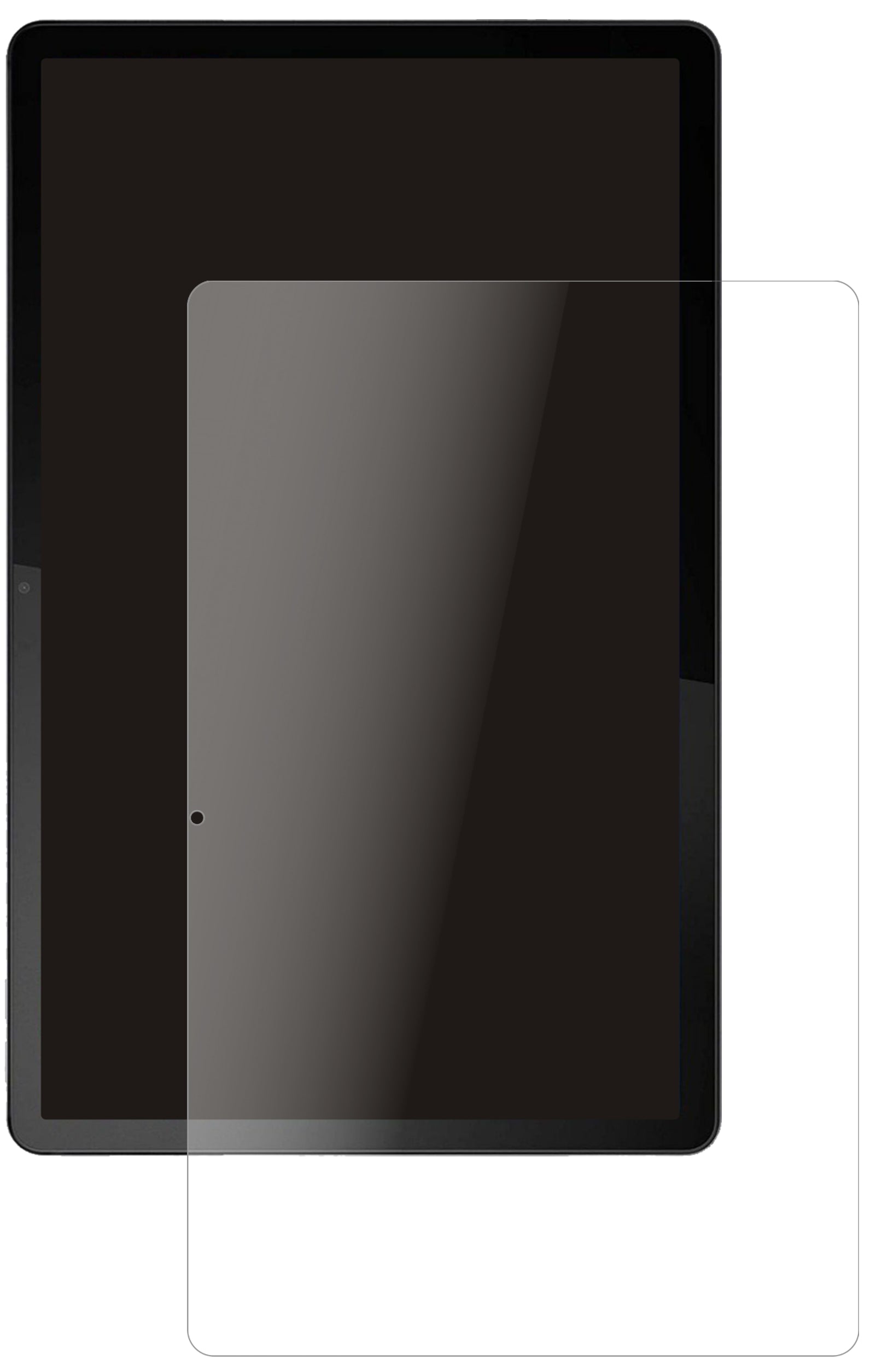 LenovoTab11 mit aufgebrachter dipos Panzerfolie, die lästige Fingerabdrücke minimiert