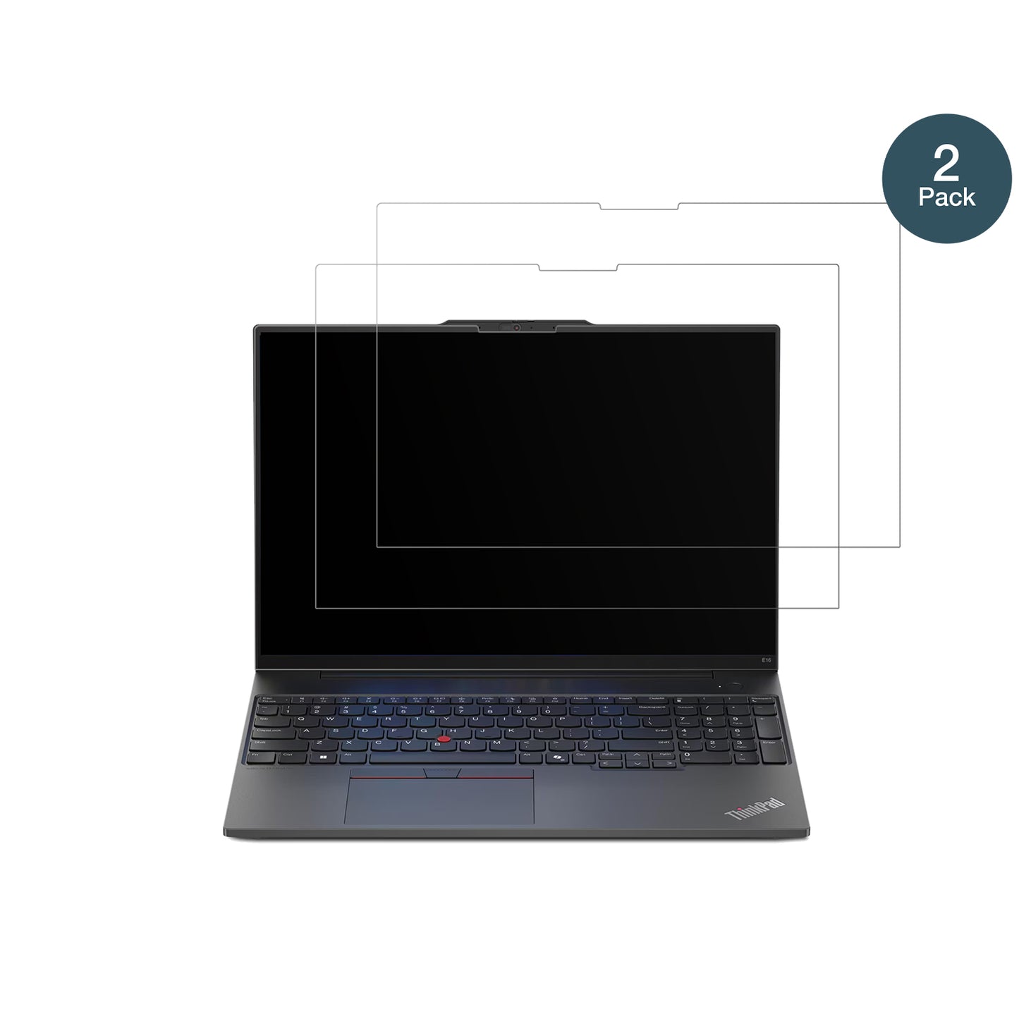 LenovoThinkpad E16 Gen 2 mit aufgebrachter dipos Panzerfolie, die lästige Fingerabdrücke minimiert