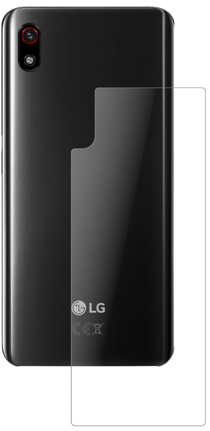 LGW10 Alpha Rückseite mit aufgebrachter dipos Panzerfolie, die lästige Fingerabdrücke minimiert