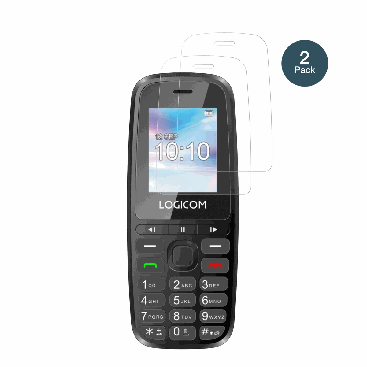 LogicomP197e mit aufgebrachter dipos Panzerfolie, die lästige Fingerabdrücke minimiert