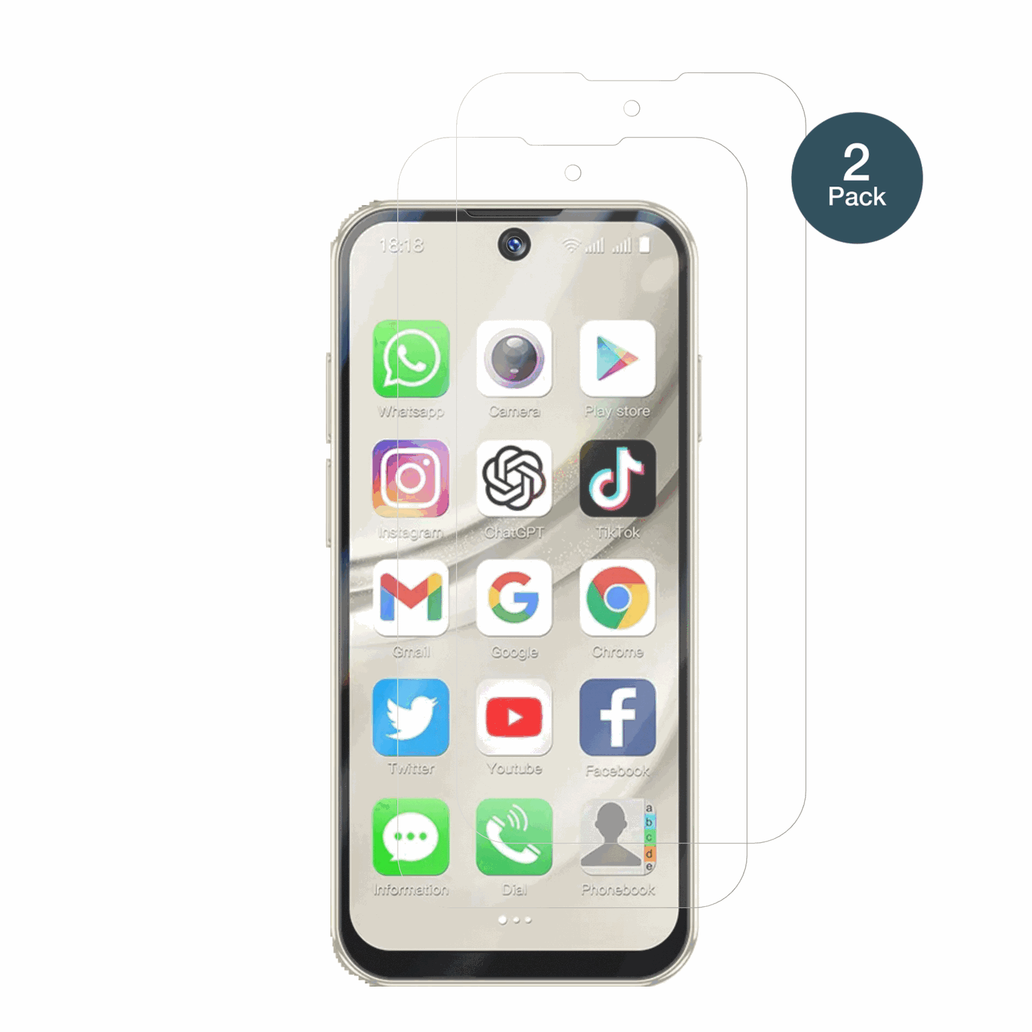 LongbenXS19 Pro mit aufgebrachter dipos Panzerfolie, die lästige Fingerabdrücke minimiert