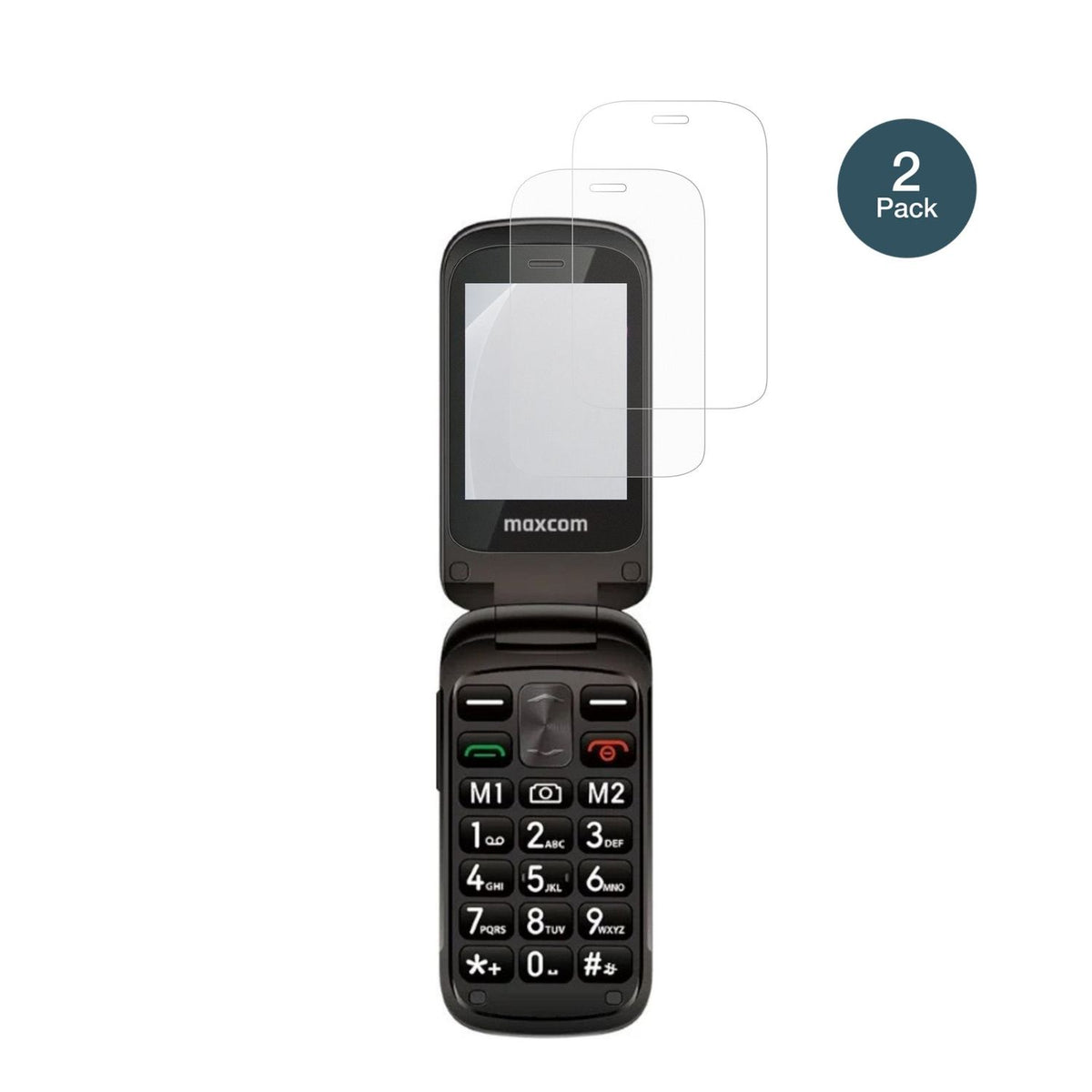 MaxComComfort MM834 4G mit aufgebrachter dipos Panzerfolie, die lästige Fingerabdrücke minimiert