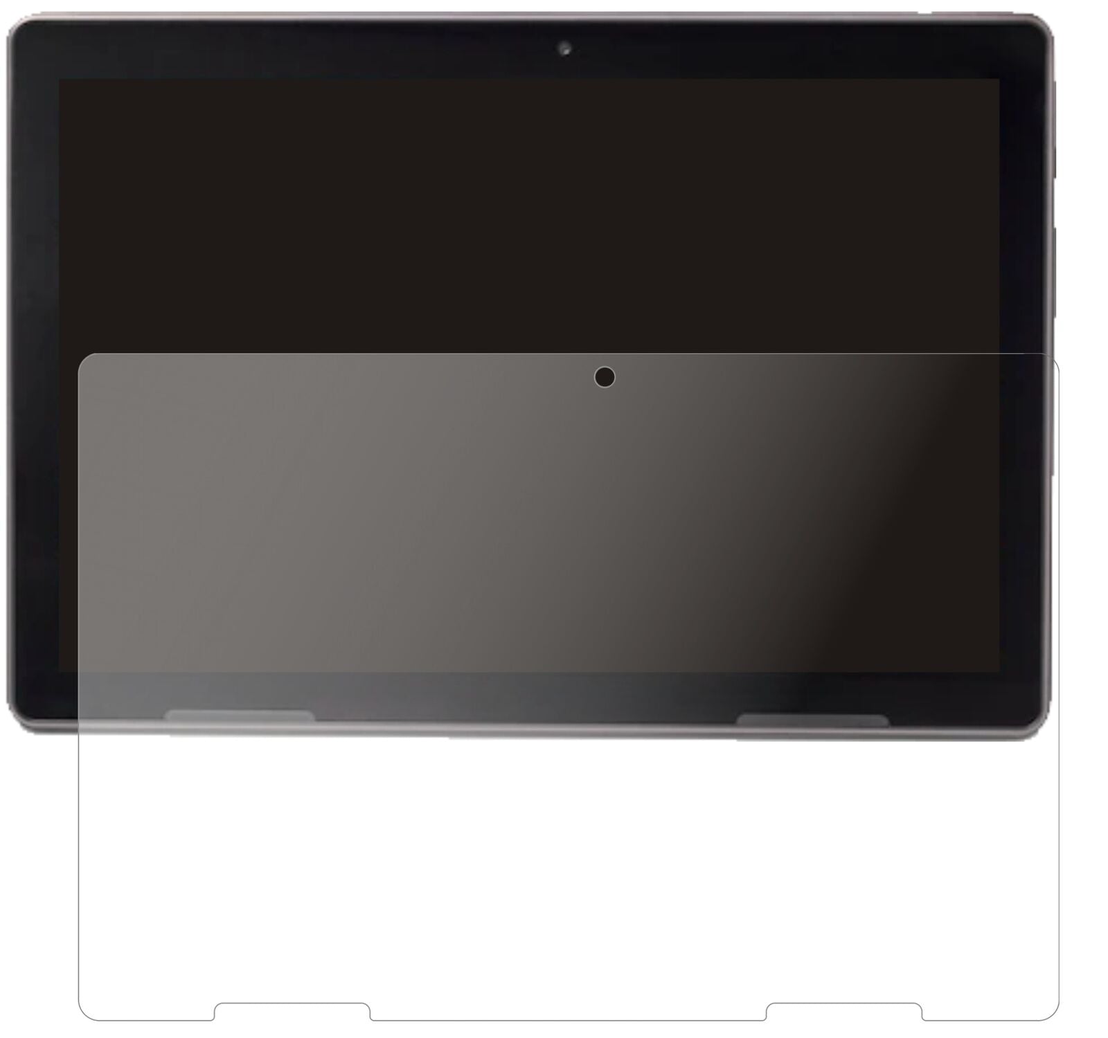 MedionLifeTab Education P10912 mit aufgebrachter dipos Panzerfolie, die lästige Fingerabdrücke minimiert