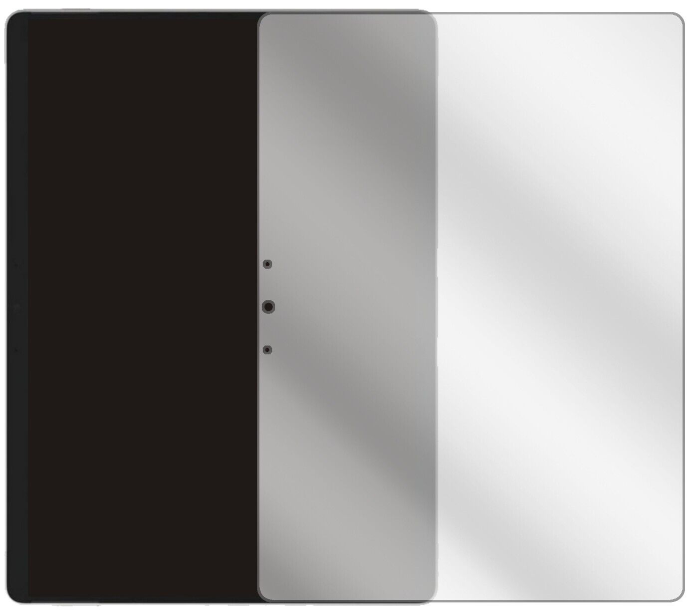 MicrosoftSurface Pro 9 13 Zoll mit aufgebrachter dipos Panzerfolie, die lästige Fingerabdrücke minimiert