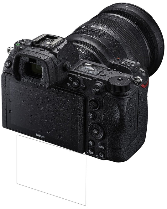 NikonZ 6II mit aufgebrachter dipos Panzerfolie, die lästige Fingerabdrücke minimiert
