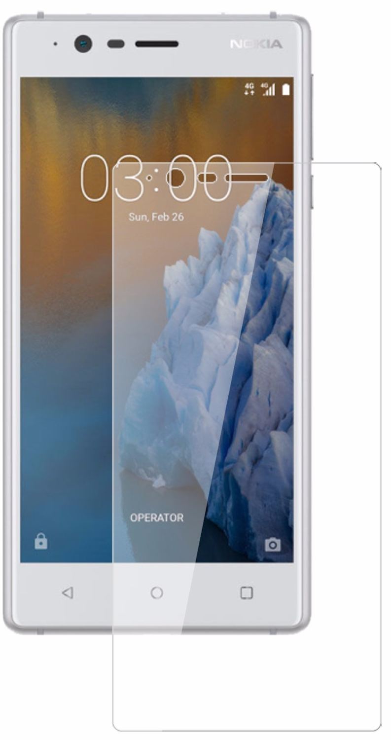 Nokia3 mit aufgebrachter dipos Panzerfolie, die lästige Fingerabdrücke minimiert
