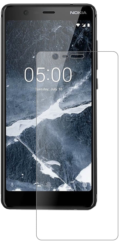 Nokia46027 mit aufgebrachter dipos Panzerfolie, die lästige Fingerabdrücke minimiert