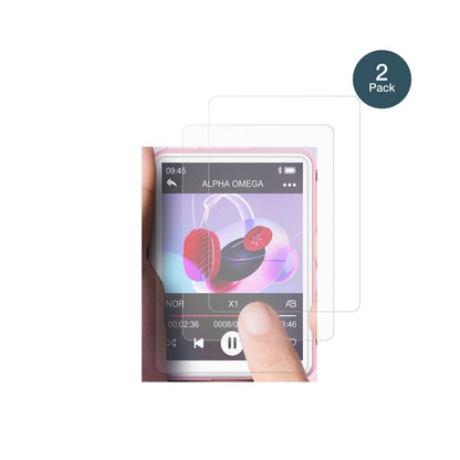 OilskyM1 MP3-Player mit aufgebrachter dipos Panzerfolie, die lästige Fingerabdrücke minimiert