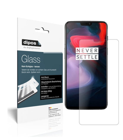 OnePlus6 mit aufgebrachter dipos Panzerfolie, die lästige Fingerabdrücke minimiert
