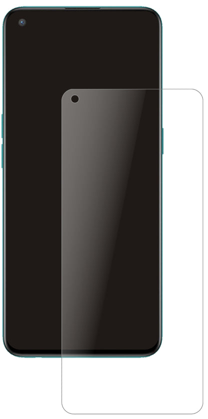 OnePlusNord 2 CE mit aufgebrachter dipos Panzerfolie, die lästige Fingerabdrücke minimiert