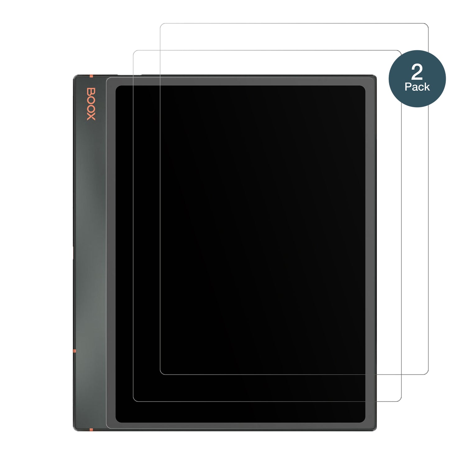 OnyxBoox Note Air3 mit aufgebrachter dipos Panzerfolie, die lästige Fingerabdrücke minimiert