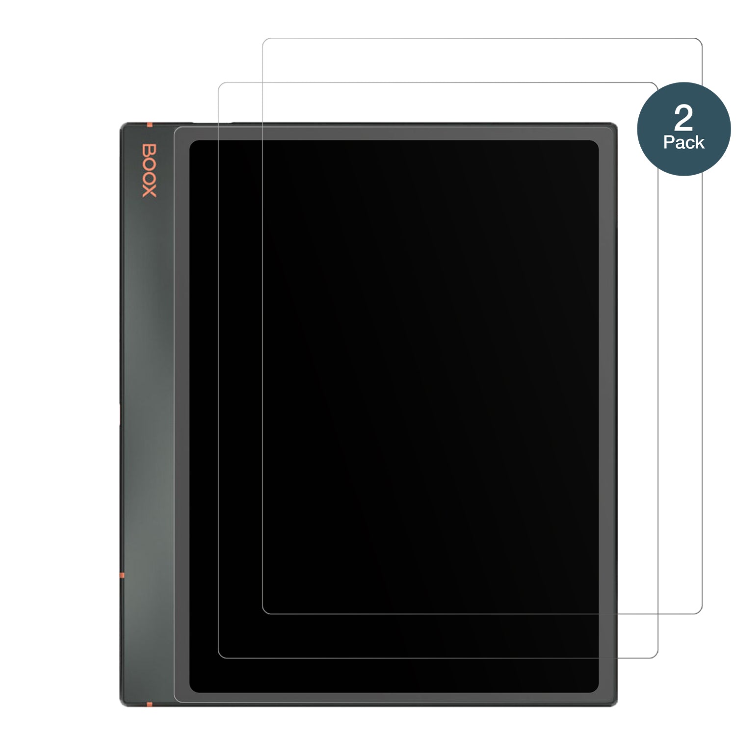 OnyxBoox Note Air3 mit aufgebrachter dipos Panzerfolie, die lästige Fingerabdrücke minimiert
