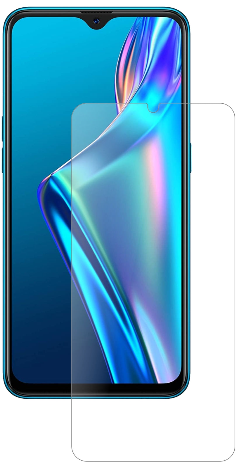 OppoA12 mit aufgebrachter dipos Panzerfolie, die lästige Fingerabdrücke minimiert