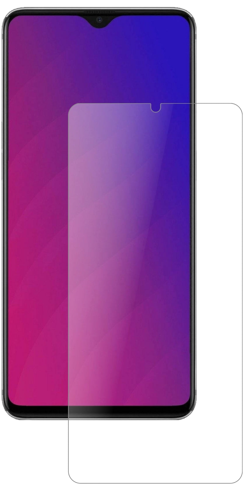OppoF9 mit aufgebrachter dipos Panzerfolie, die lästige Fingerabdrücke minimiert
