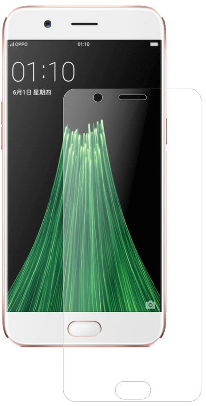 OppoR11 Plus mit aufgebrachter dipos Panzerfolie, die lästige Fingerabdrücke minimiert