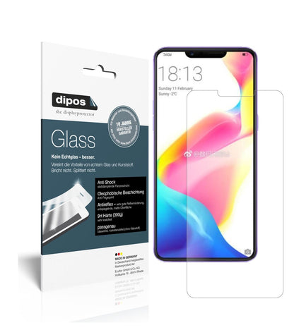 OppoR15 Dream Mirror mit aufgebrachter dipos Panzerfolie, die lästige Fingerabdrücke minimiert