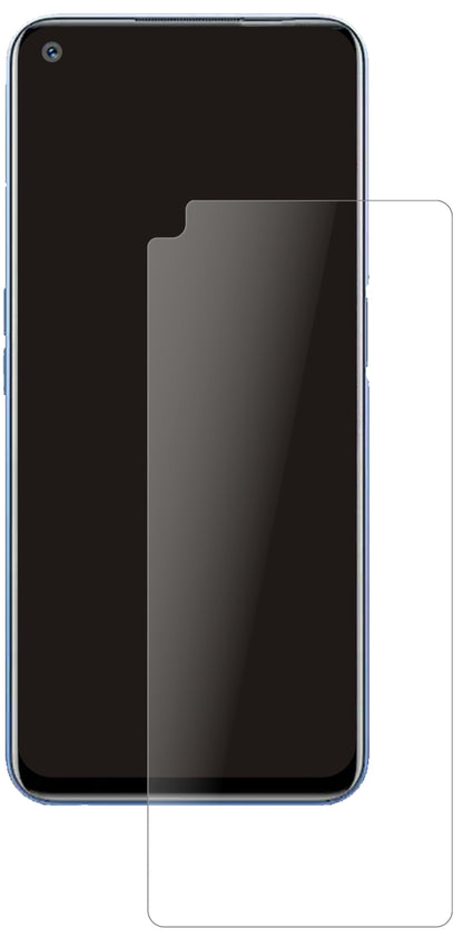 OppoRealme Narzo 30 Pro 5G mit aufgebrachter dipos Panzerfolie, die lästige Fingerabdrücke minimiert