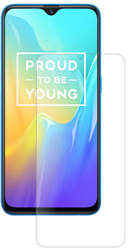 OppoRealme U1 mit aufgebrachter dipos Panzerfolie, die lästige Fingerabdrücke minimiert