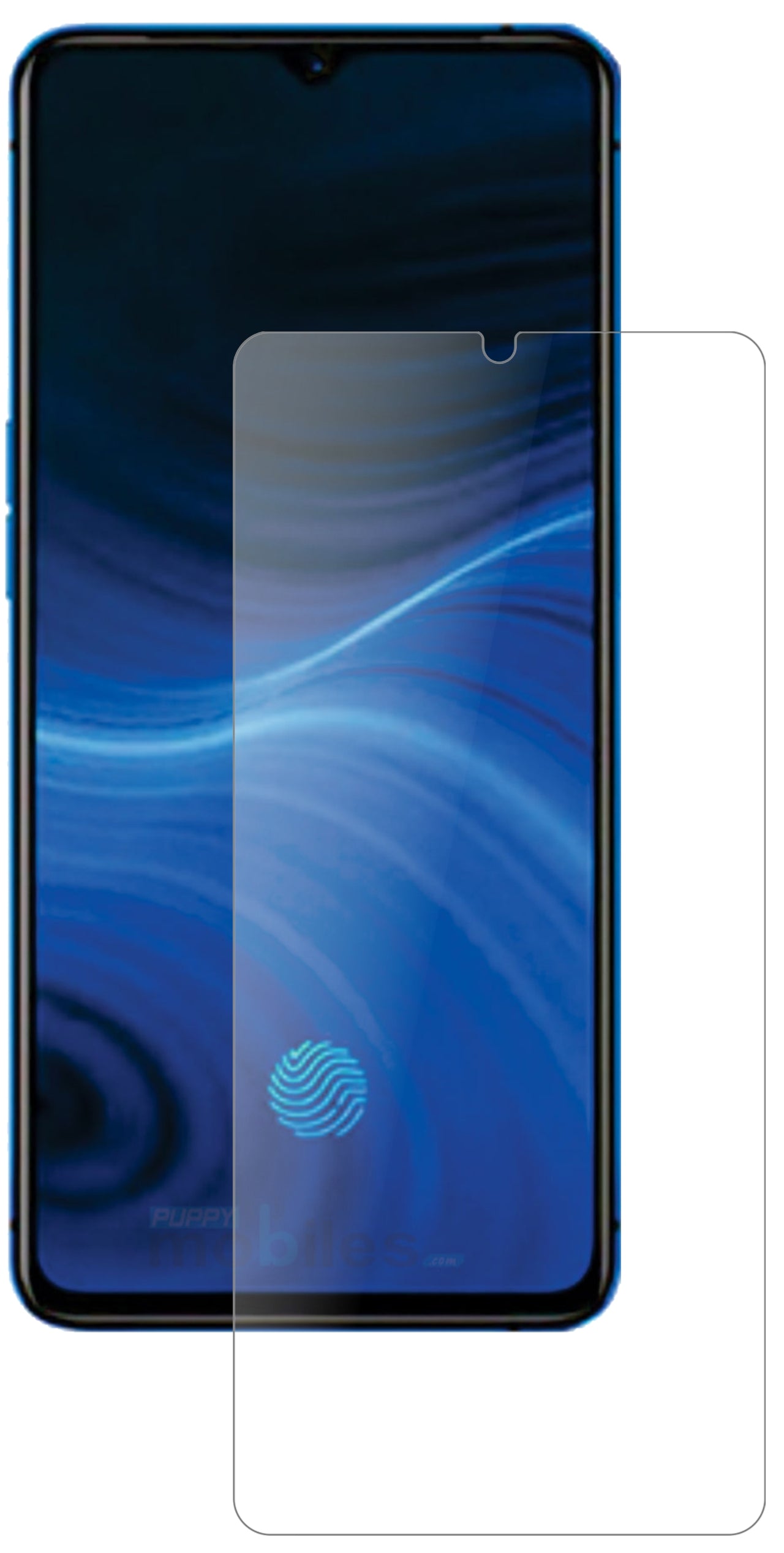 OppoRealme X2 Pro mit aufgebrachter dipos Panzerfolie, die lästige Fingerabdrücke minimiert